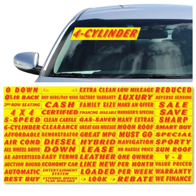 Vinyl Highlights Windshield Slogans