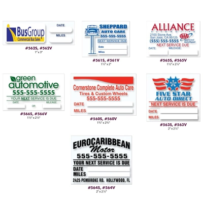 Custom Service Reminder Stickers