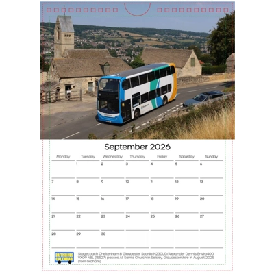 British Bus Calendar 2026
