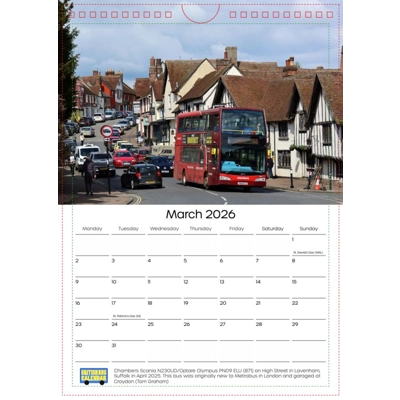 British Bus Calendar 2026