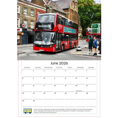 British Bus Calendar 2026