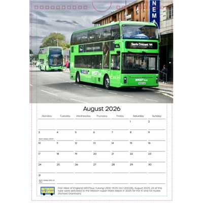 British Bus Calendar 2026