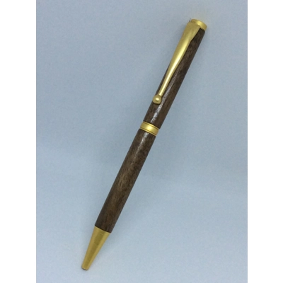 Walnut Ballpoint Pen in Satin Gold Walnut Ballpoint Pen in Satin Gold