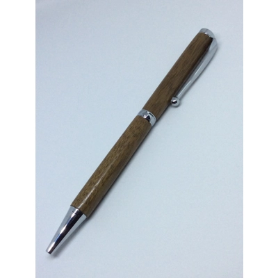 Walnut Ballpoint Pen with Silver plated accents Walnut Ballpoint Pen with Silver plated accents