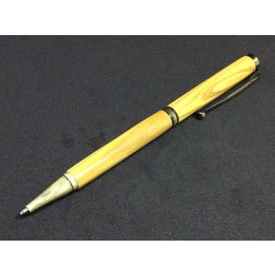 Italian Olive Ballpoint Pen with antique polished bronze plating Italian Olive Ballpoint Pen with antique polished bronze plating