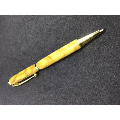 Gold Olive wood ballpoint pen handcrafted and finished Gold Olive wood ballpoint pen handcrafted and finished