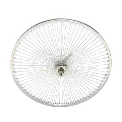 26" wheels front and back 144 spokes