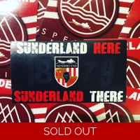 100 Sunderland Here Stickers 9x5cm