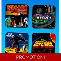 Arcade coasters set