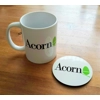 Acorn mug and coaster