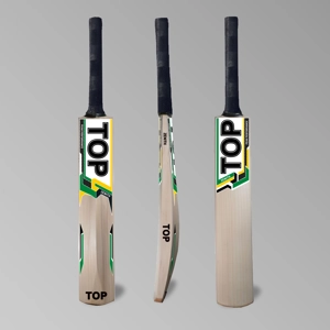TOP Cricket Bat Sticker Set - GREEN & YELLOW