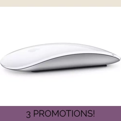 Apple Magic Mouse A1657 Mouse - Bluetooth - Lightning - White - Wireless - Rec..