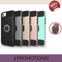 New Shockproof 360° Case Cover with flexible ring For Samsung