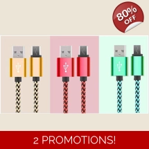 1.0 M Heavy Duty Braided Lead Android USB Charger