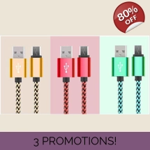 1.0 M Heavy Duty Braided Lead Android USB Charger