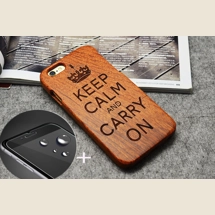 Keep Calm and carry on' Wooden DIY Luxurious Phone Case!