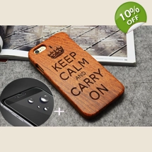 Keep Calm and carry on' Wooden DIY Luxurious Phone Case!
