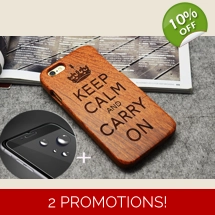 Keep Calm and carry on' Wooden DIY Luxurious Phone Case!