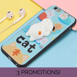 New 3D Cat Squishy Phone Case for Iphones COPY
