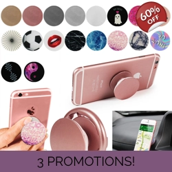 UNIVERSAL POP UP PHONE HOLDER EXPANDING STAND HAND GRIP MOUNT