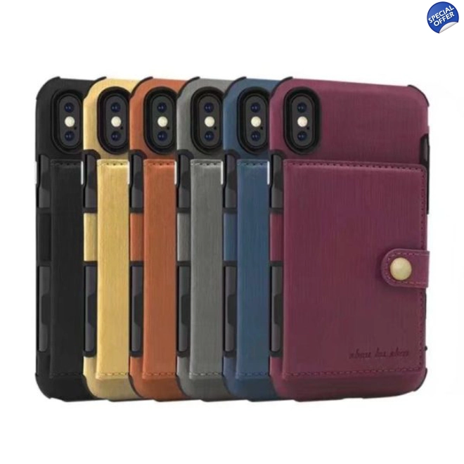 product Image for Luxury Shockproof Wallet Cover Case for iPhones