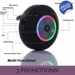 Waterproof LED Bluetooth Wireless Speaker Shower Portable For Samsung iPhone LG