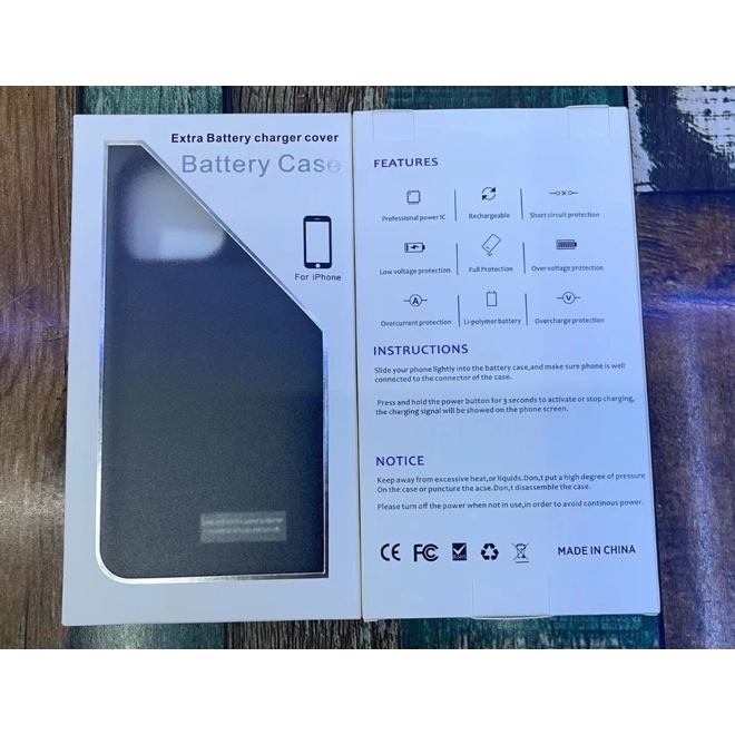 Additional Image for Original Ultra-thin large capacity mAh Rechargeable fast charger Case for Iphones