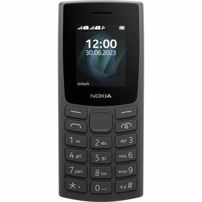 product Image for Nokia 105 (2023) 2G Dual SIM Unlocked Mobile Phone Black Boxed TA-1557