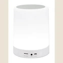 Bluetooth Speaker with FM Radio LED Touch Lamp Colour Night Light USB Portable..