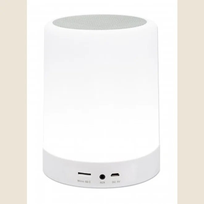product Image for Bluetooth Speaker with FM Radio LED Touch Lamp Colour Night Light USB Portable - Manhattan