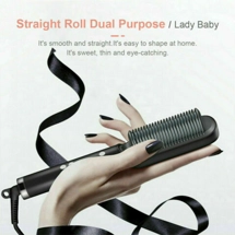 Electric Hair Straightening & Curling Comb