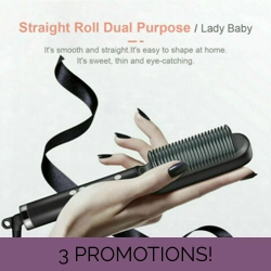 Electric Hair Straightening & Curling Comb