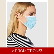 CERTIFIED TYPE 1 SINGLE-USE 3-PLY FACE MASK 2 PACK