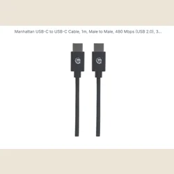 Manhattan Cable 2m USB C to USB C 2.0 353342