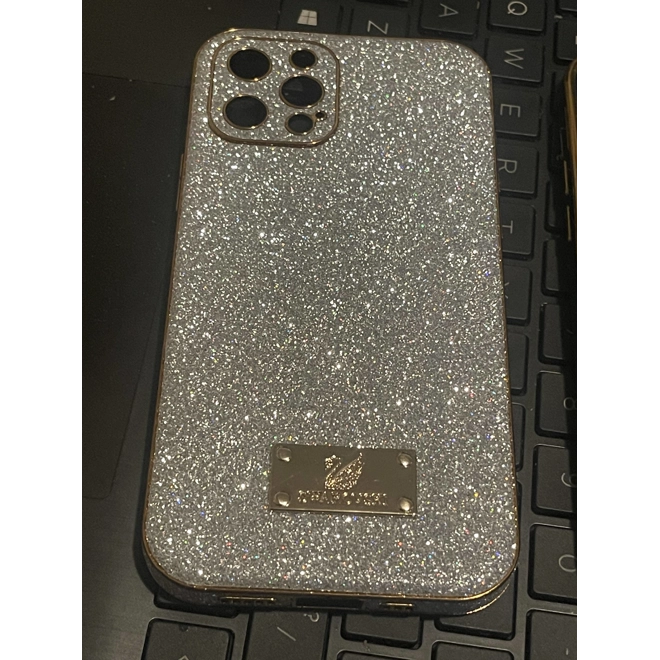 Additional Image for Swarovski Black Glitter Phone Case -Pre owned for 12/12 Pro