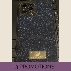 Swarovski Black Glitter Phone Case -Pre owned for 12/12 Pro