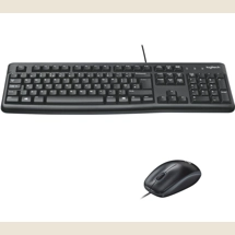Logitech MK120 Keyboard & Mouse - English (UK) - USB Cable Keyboard - USB Cable Mouse - Optical - 10