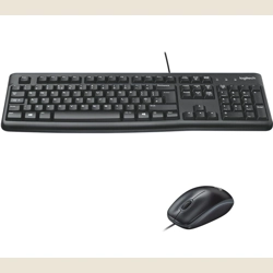 Logitech MK120 Keyboard & Mouse - English (UK) - USB Cable Keyboard - USB Cabl..