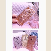 Gold Silicon case Anti scratch waterproof with free Shatter Proof Nano glass