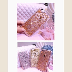 Gold Silicon case Anti scratch waterproof with free Shatter Proof Nano glass