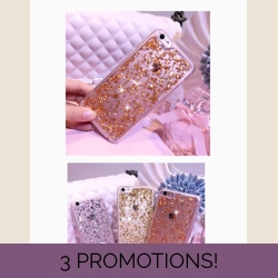 Gold Silicon case Anti scratch waterproof with free Shatter Proof Nano glass