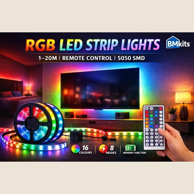 product Image for 1-20M LED Strip Lights 5V 5050 RGB Dimmable Lighting