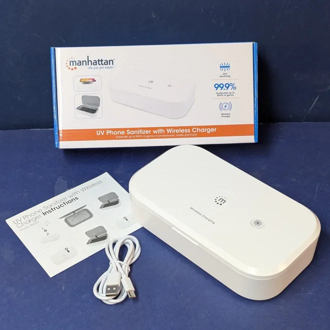 Additional Image for Manhattan UV Phone Sanitizer, Integrated UV LEDs to eliminate germs, viruses and bacteria, Quick 1-m