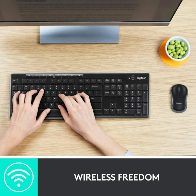 Additional Image for Logitech MK270 Wireless UK QWERTY KeyBoard and Mouse Desktop Combo Set Black GB