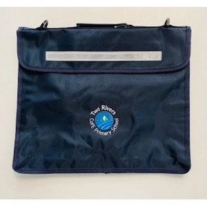 Two Rivers Primary School Book Bag Navy With Logo