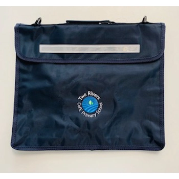 Two Rivers Primary School Book Bag Navy With Logo