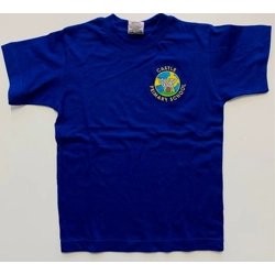 Castle Primary School PE T-shirt Blue