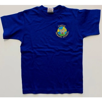 Castle Primary School PE T-shirt Blue