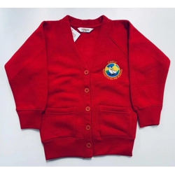 Castle Primary School Early Start Red Cardigan Sweatshirt (Puddleducks)