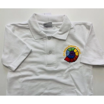 St Keyna Primary School White Polo Shirt